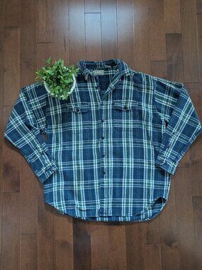 CHUINKY VINTAGE PLAID FLANNEL SHIRT